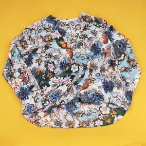 Rachel by Rachel Roy floral print faux wrap blouse